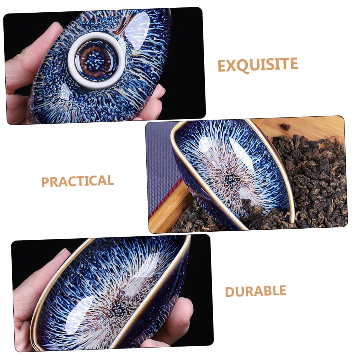 HOLIDYOYO Creative Ceramic Tea Scoop Elegant Teaspoon for Loose Leaf Tea Ergonomic Design Ceramic Material for Tea House Use