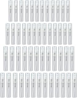 CTPJST 50pcs (2ML/3ML) Perfume Atomizers Refillable, Mini Fine Mist Spritzer Bottle, Matte Plastic Small Spray Bottles for Travel Empty Spritzer Bottles for Hair Face Plants