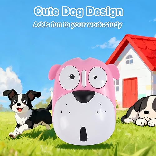 Miniatura 2 de Ratón inalámbrico con forma de perro de dibujos animados con receptor USB de 2.4 GHz, óptico, portátil, pequeño, recargable, silencioso, encantador,