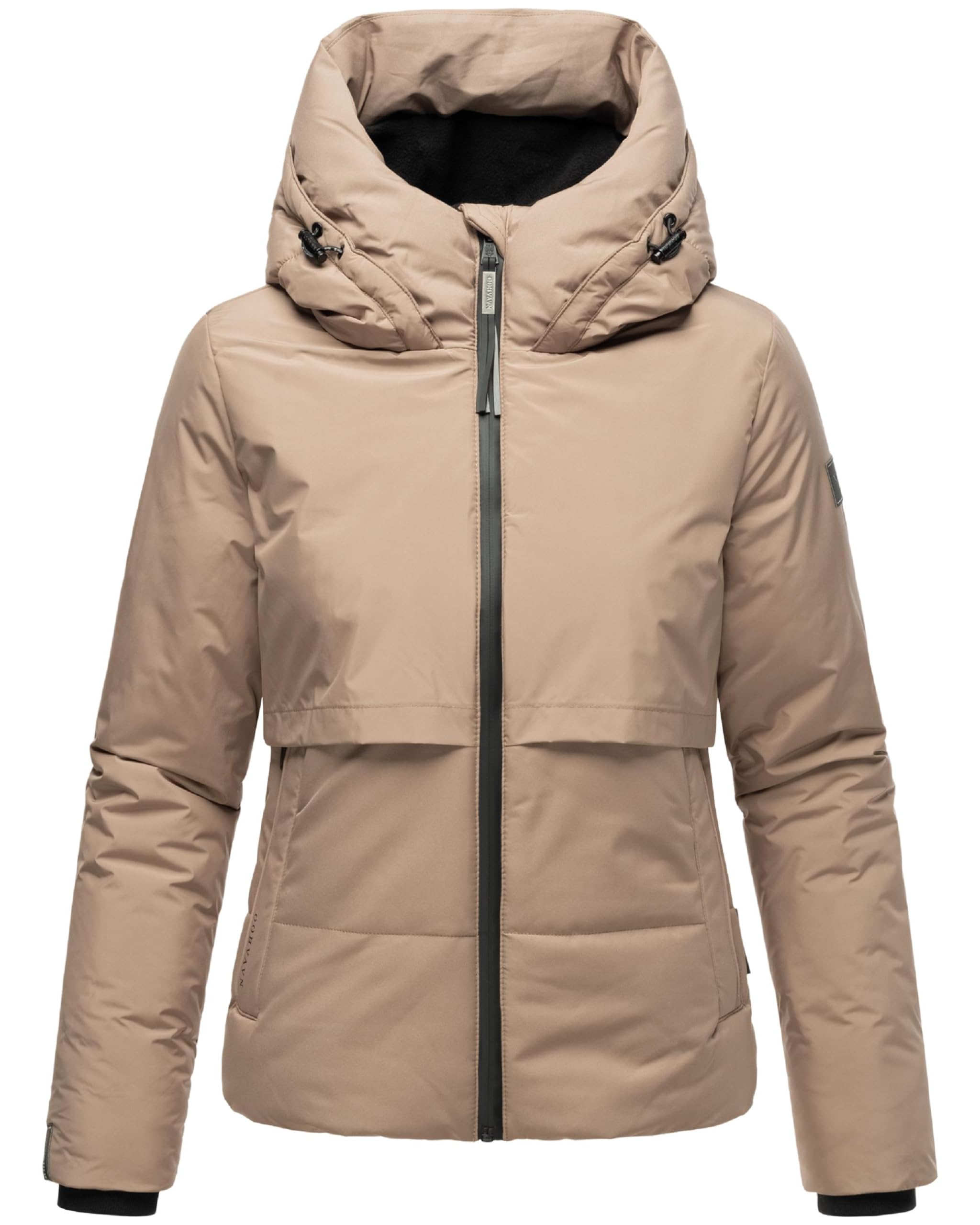 Navahoo Damen Winterjacke warme Steppjacke mit Fleece-Innenfutter und Kapuze Liebesküken XIV XS-XXL