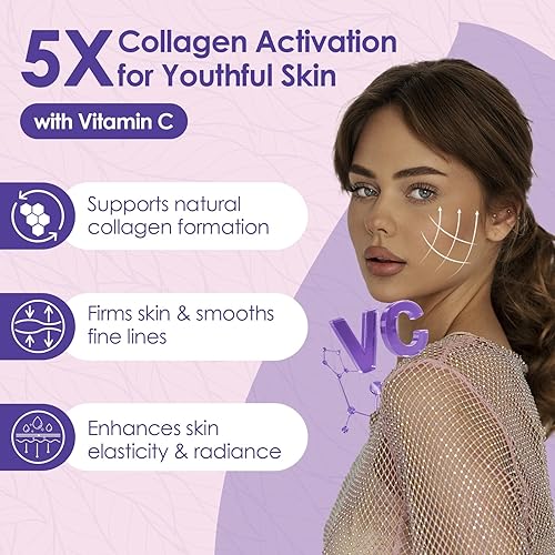 Miniatura 3 de Polvo de péptidos de colágeno múltiple  Colágeno hidrolizado con vitamina C, ácido hialurónico y biotina  Piel, cabello, uñas, articulaciones y