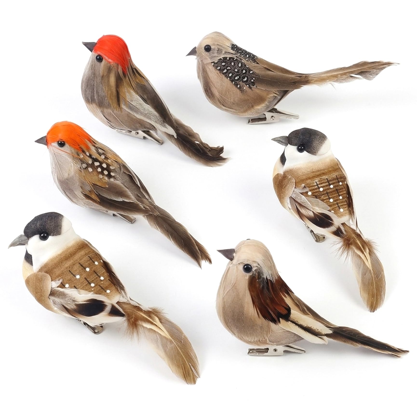 Oiseaux artificiels haut de gamme pour arrangements floraux de mariage