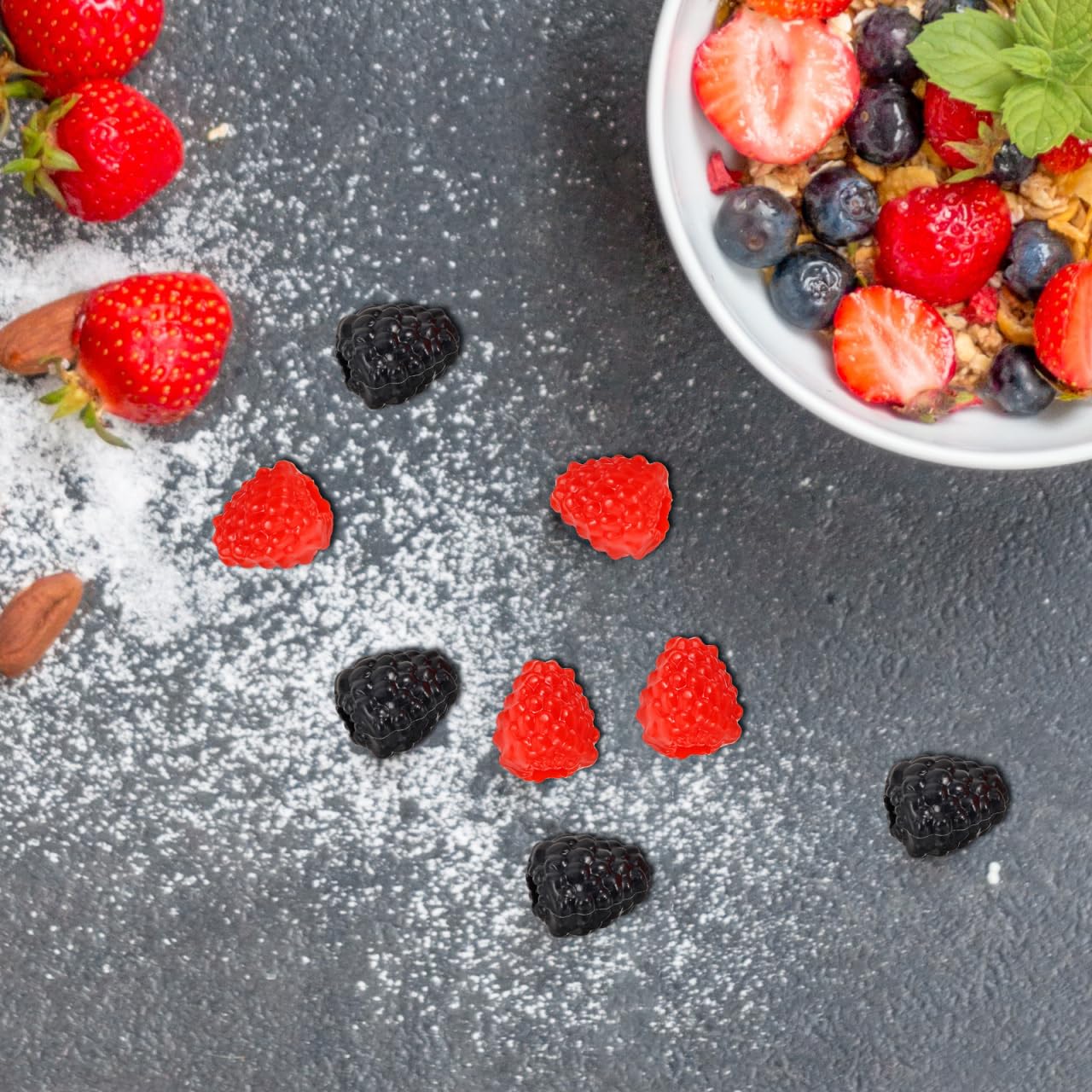 50 Künstliche Blaubeeren Mit Frost-Effekt – Lebensecht Aus Schaumstoff, Für Deko & Fotos