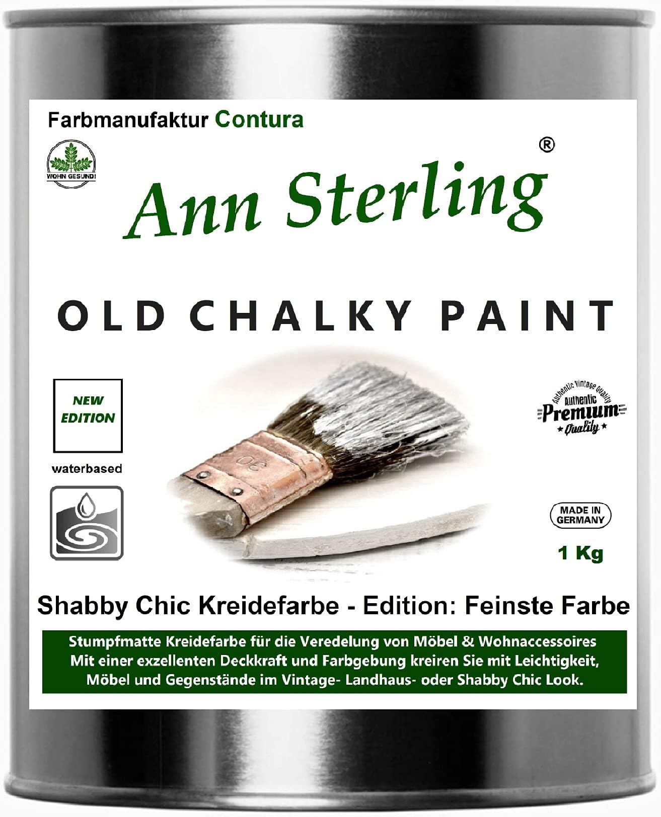 Ann Sterling Chalk Coloured Shabby Chic Colour: Oldwhite/altweiß 1 kg./Polish Chalky Paint