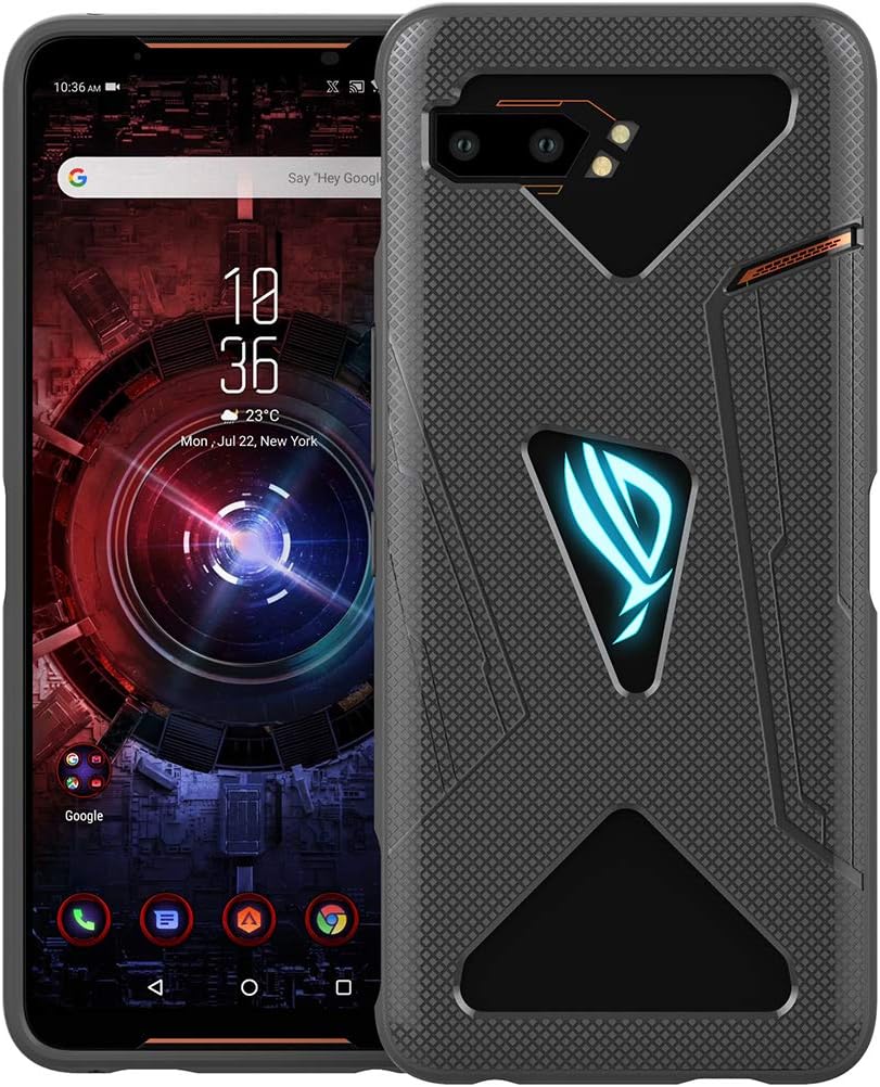 ROG Phone 2 Case, ROG Phone II Case, Ultra Slim Thin Cover TPU Silicone Bumper Case Accessory for Asus ROG Phone 2 Gaming Phone 2019 (ZS660KL) Gray