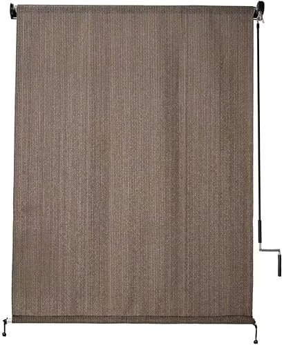 Cortina de pabellón, cortina enrollable para patio, 90% de protección UV, sin cordón