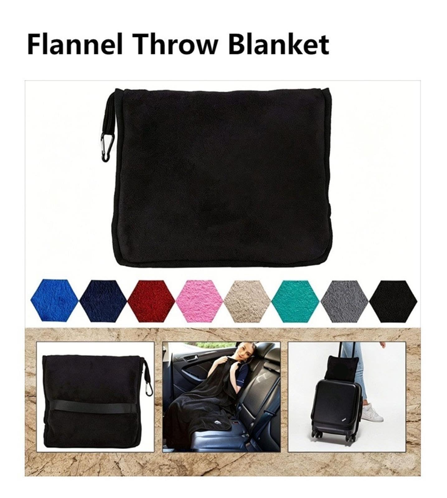 Manta y almohada de viaje , Manta y almohada de viaje poliéster 2 en 1