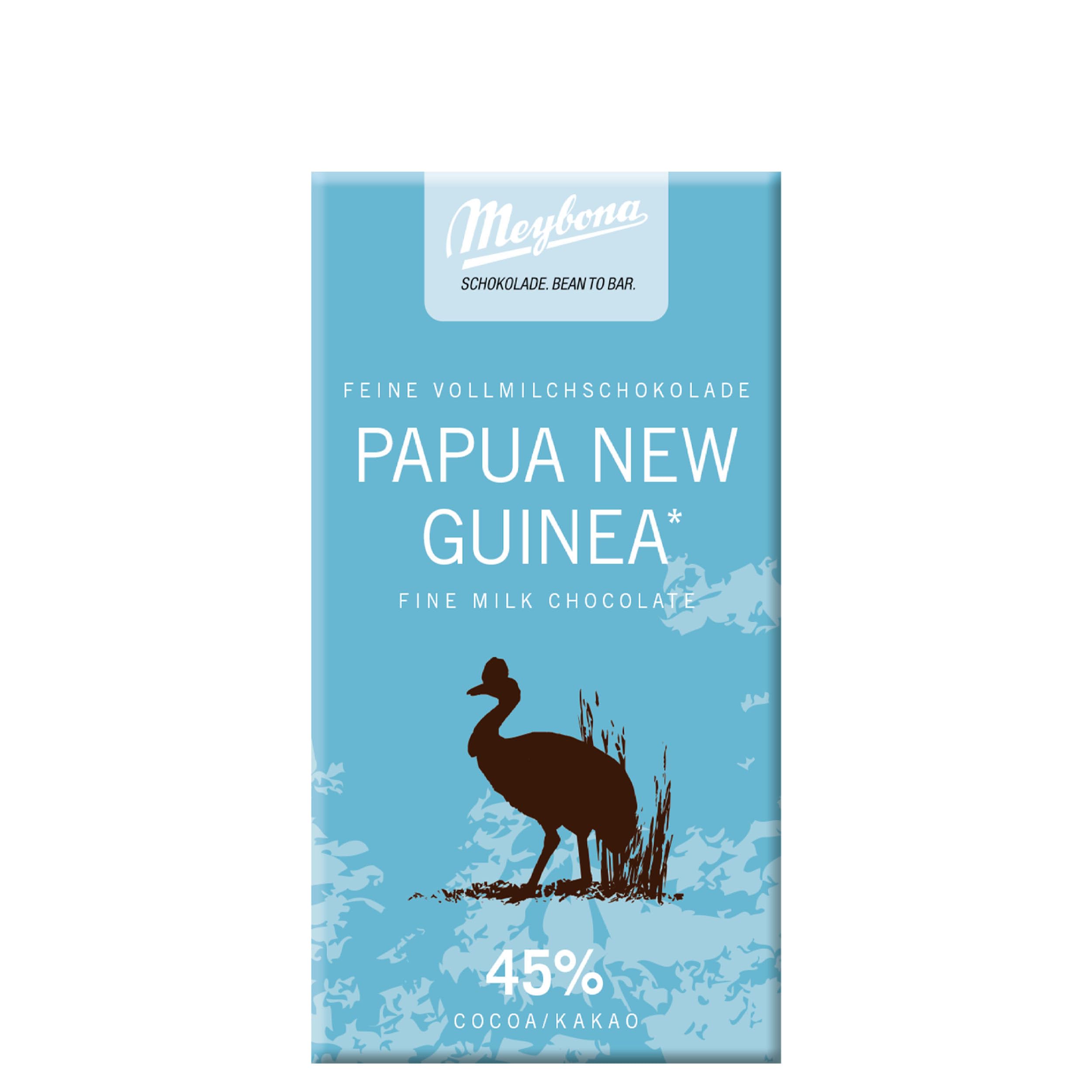 Meybona Urspungs-Schokolade Vollmilch 45% | Papua New Guinea | 18x40g | Single Origin, Edelkakao-Schokoladen, Tafelschokolade, seit 1923, 45% Kakao, Bean-to-Bar, Top-Qualität