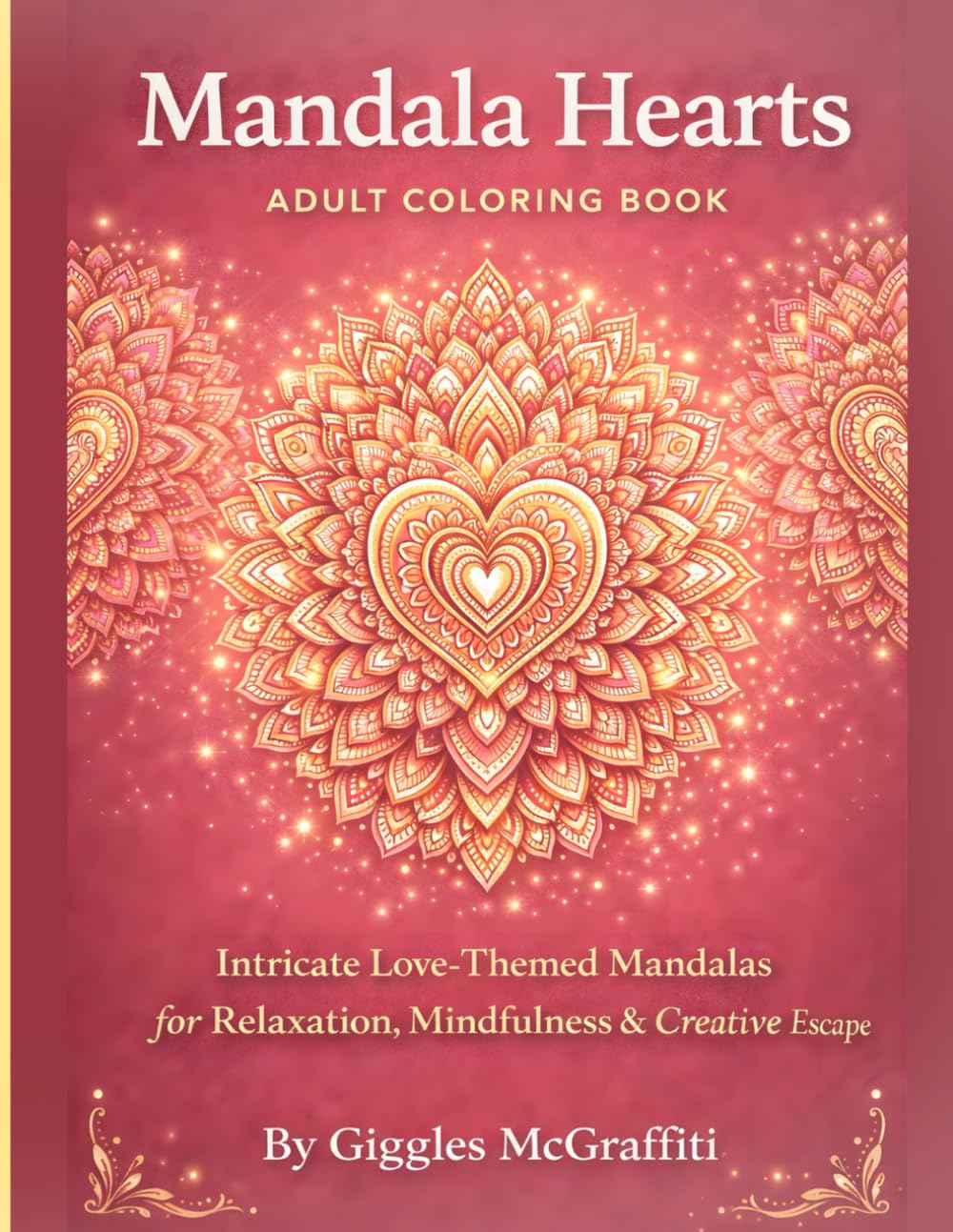 Mandala Hearts Adult Coloring Book: Intricate Love-Themed Mandalas for Relaxation, Mindfulness & Creative Escape
