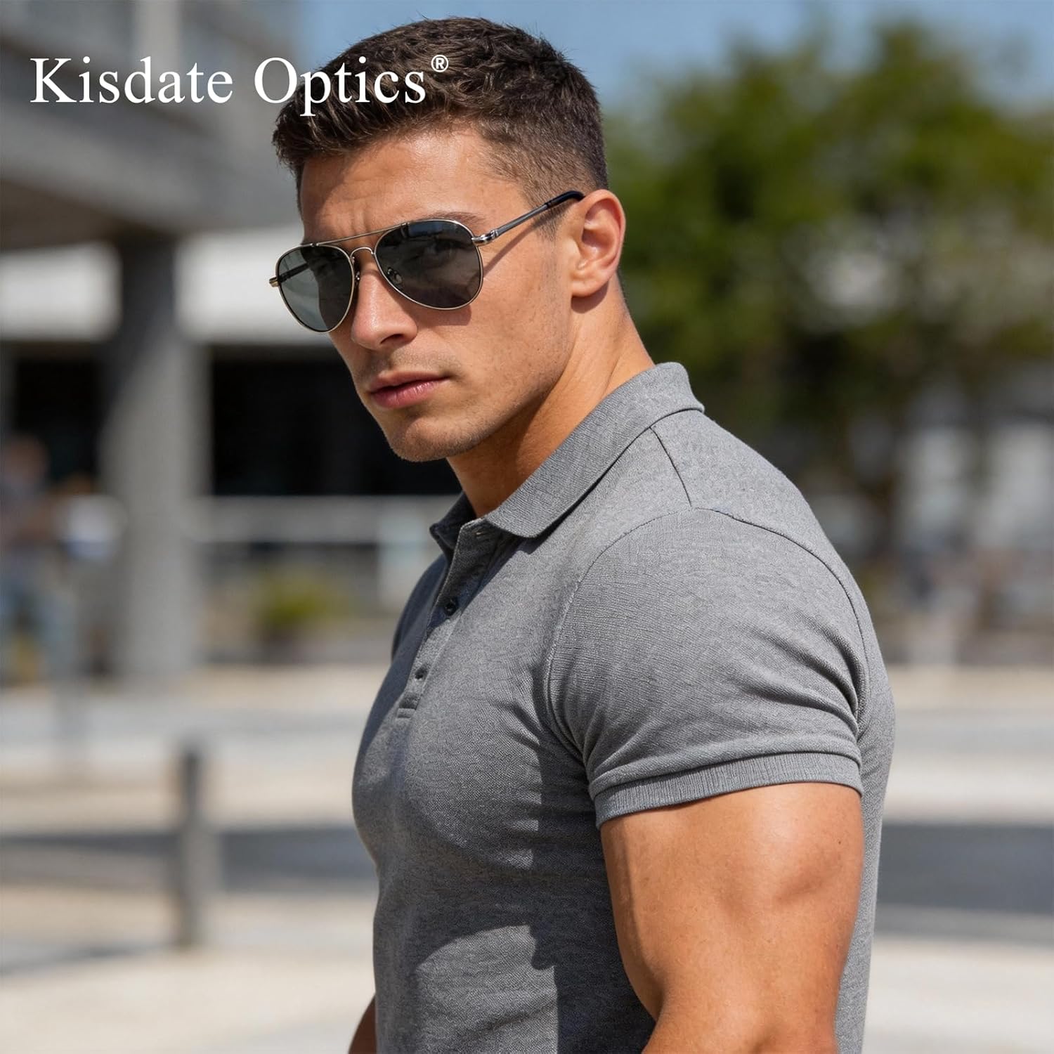 Modish 156mm XXL Large Polarized Aviator Sunglasses for Men, Ultralight Memory Metal Frame & Versatile Lenses
