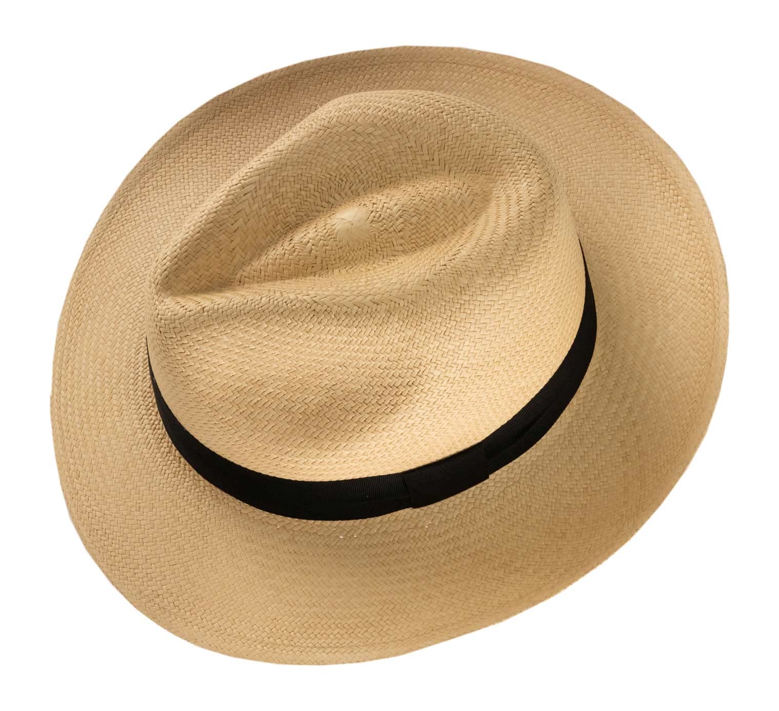 Authentique Chapeau Panama, tressage Traditionnel en Équateur Large Bord, Homme ou Femme Havana Fedora
