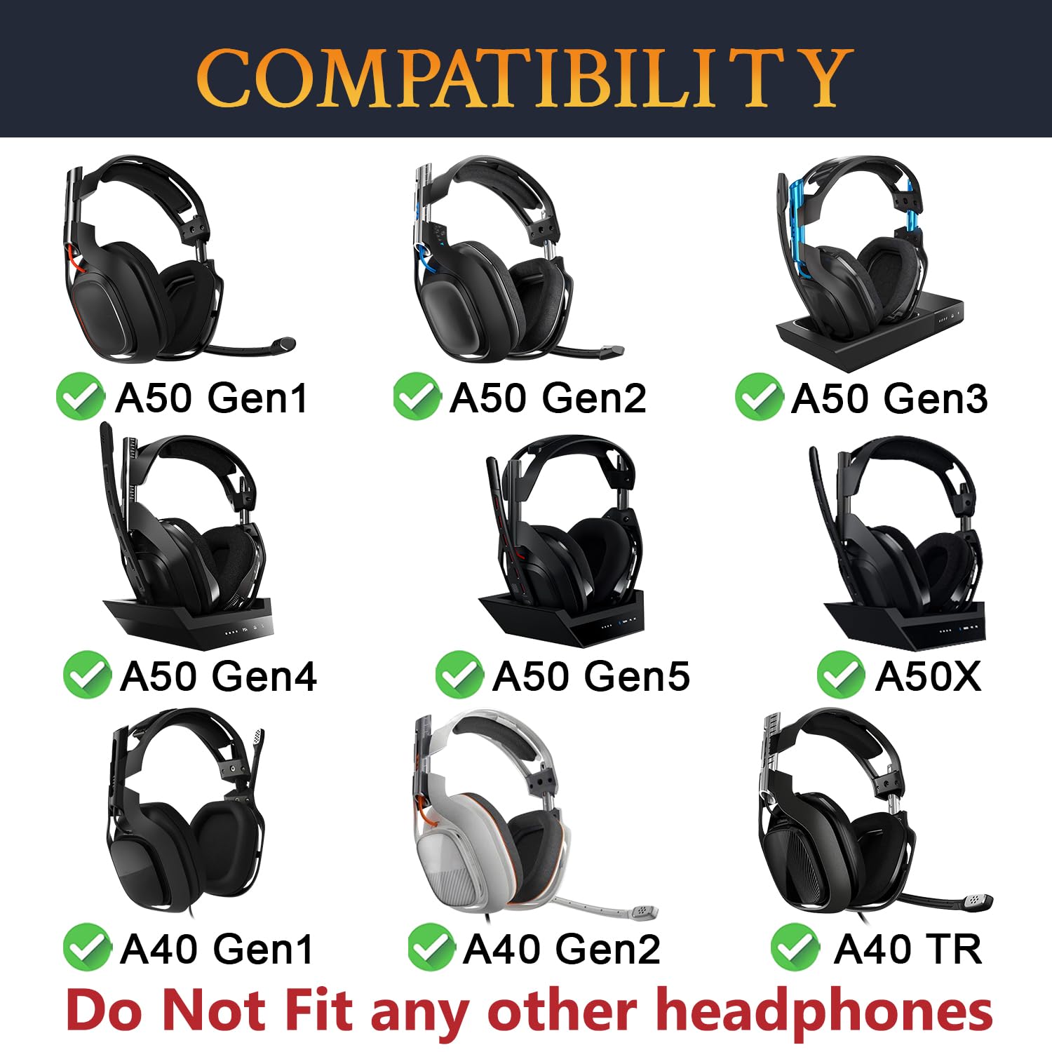 Amazon.com: SOULWIT Headband Cover for Astro A40 (TR/Gen 1-2), A50