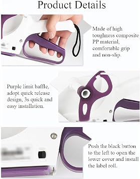 Manual Label Applicator, Portable Handheld Barcode Sticker Gun, Round Square Flat Bottle Sticker Labeler, Width 22-80mm Label, for Supermarket Warehouses Shopping Malls