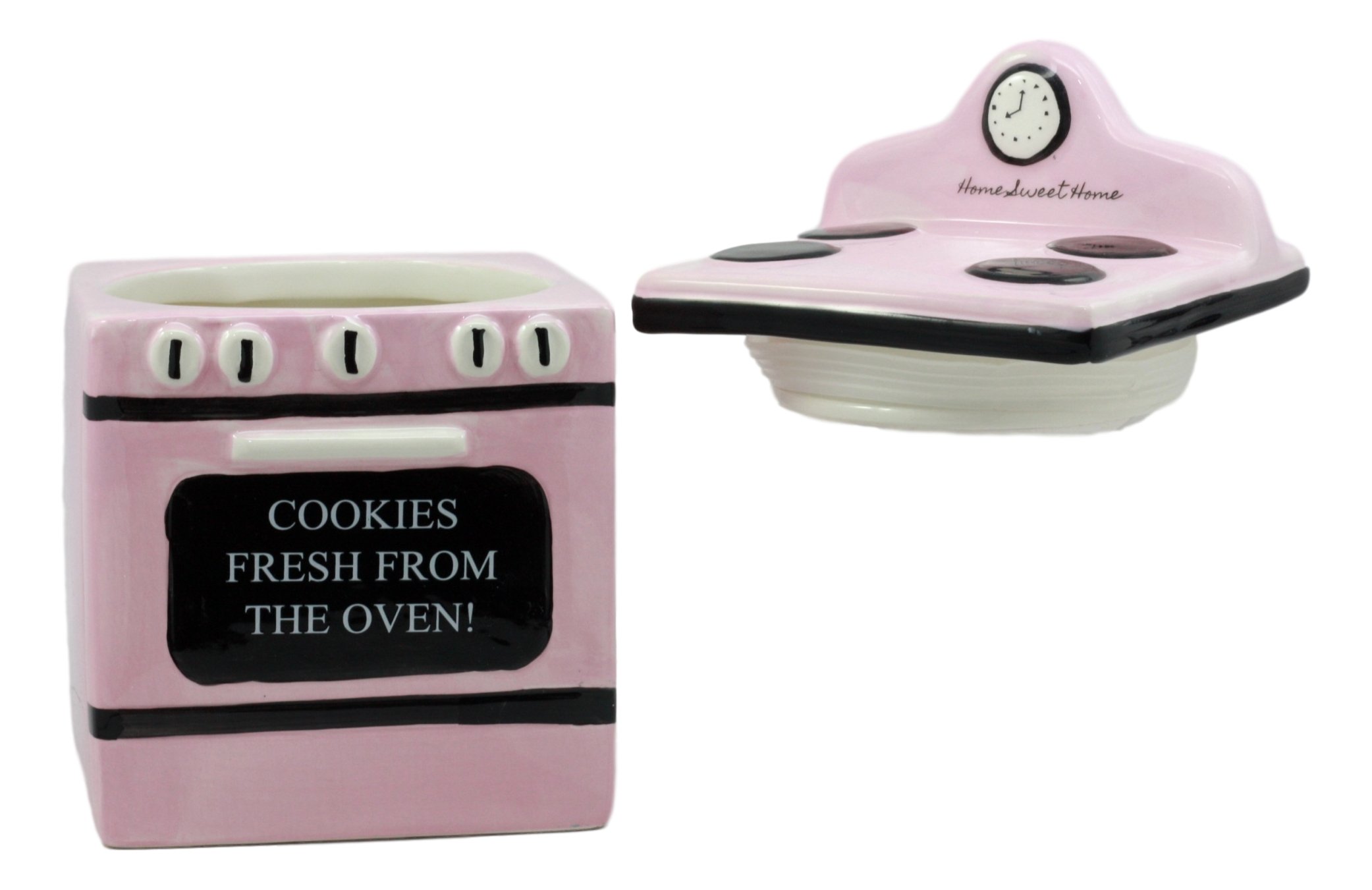 Vintage Pink Oven Cookie Jar - Ceramic Kitchen Decor -5