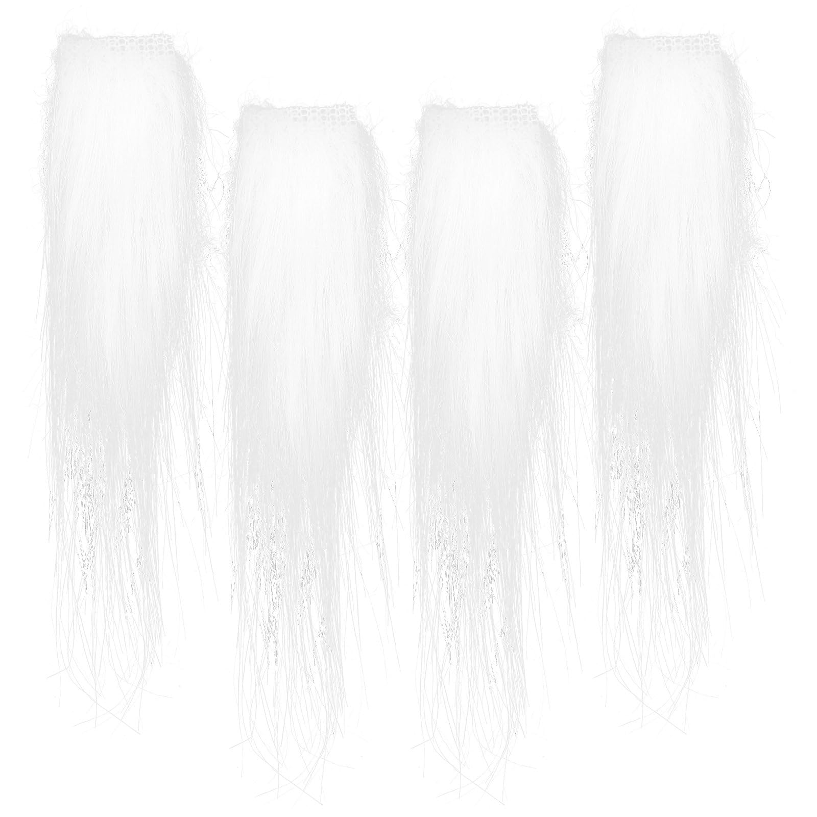 2 Pairs Christmas White Fake Beard Santa's Beards Santa Masquerade Eyebrows Cosplay Props for Costume Party