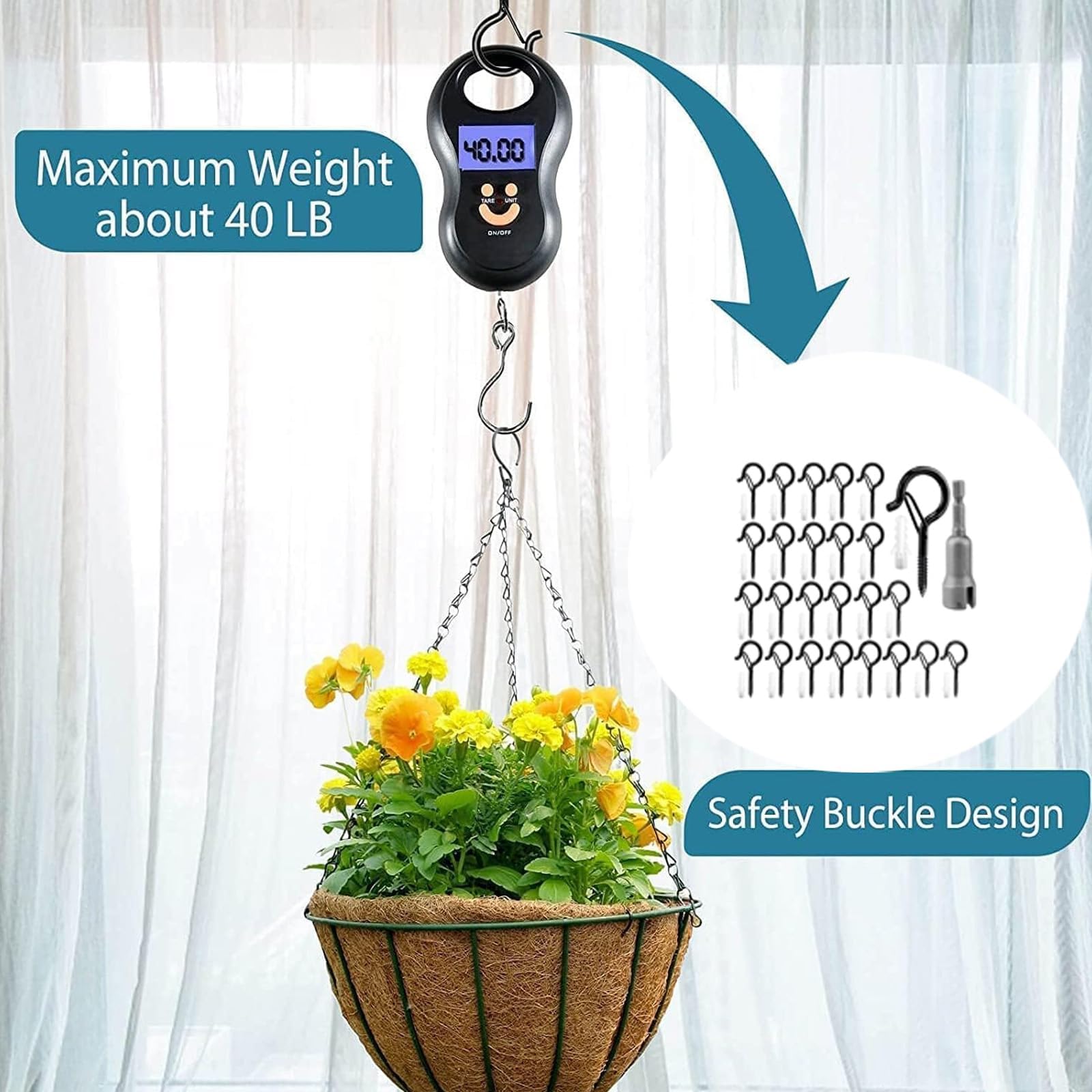 GQunit 50 Pack 55 * 5mm Screw Hooks - Image 4