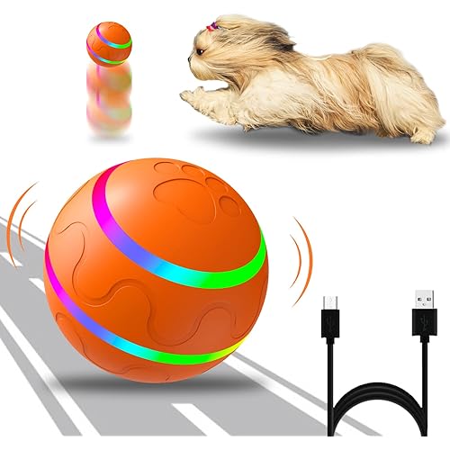 BigTuto Interactive Dog Ball Toys, Active Rolling Ball for Indoor Dogs/Cats with Motion Activated/USB Rechargeable, Moving Bouncing Ball pet Puzzle Toy