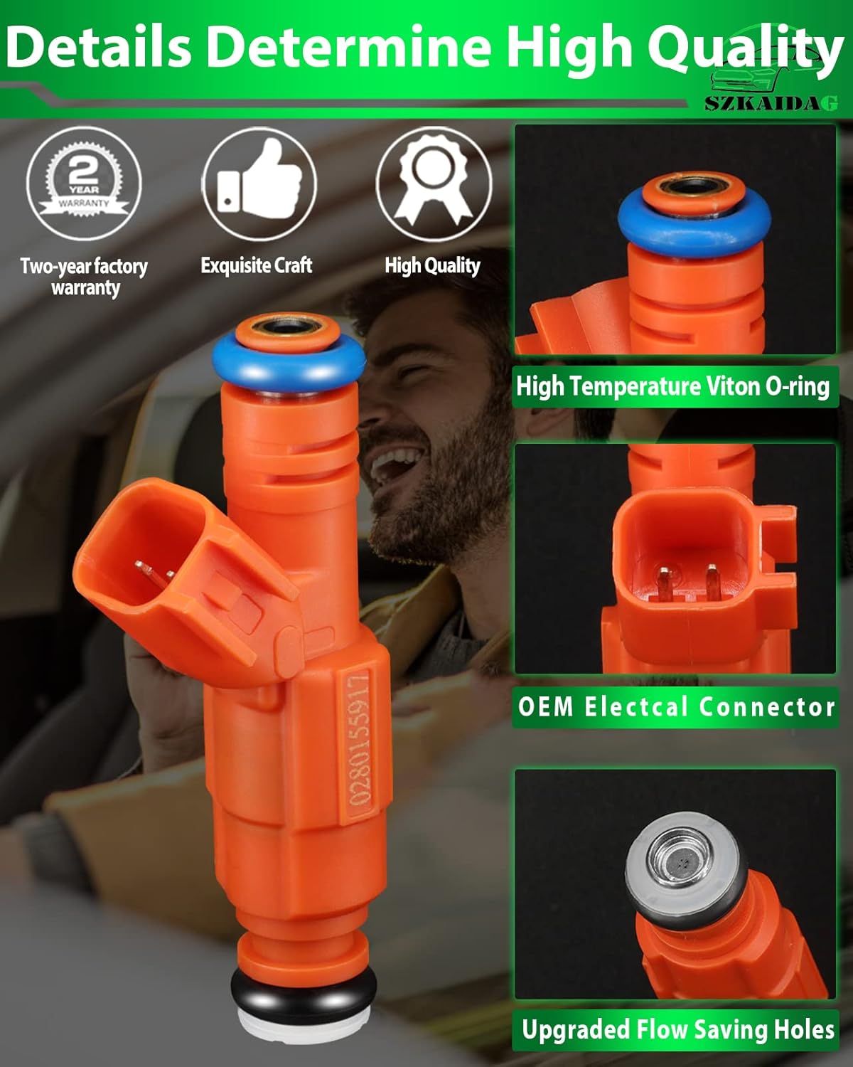 Fuel Injectors Set of 8 Compatible with for:-Ford Crown Victoria, for:-Lincoln Town Car, for:-Mercury Grand Marqui V8 4.6L 2003 2004 Replacment OE# 0280155917,CM5138 8PCS