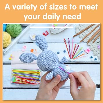 UOOU 67 PCS Plastic Needles, 5 Sizes Yarn Needles, Darning Needles for Yarn, Yarn Needles Large Eye for Crochet, Crochet Needles for Knitting, Weaving and Sewing
