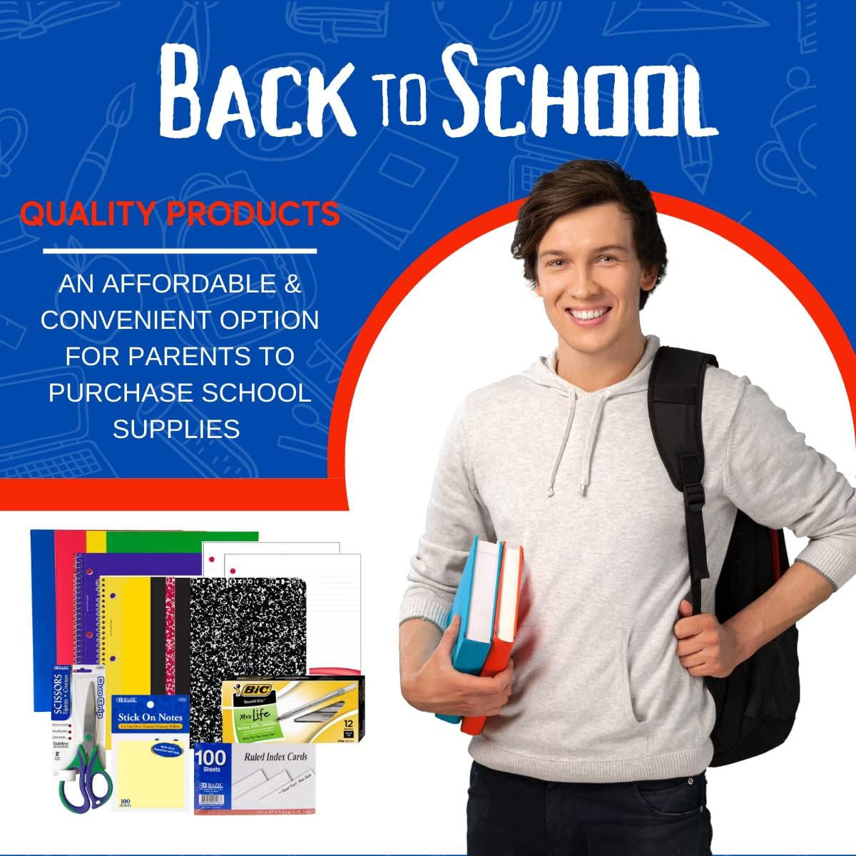 Back to School Supply Bundle High School and College Students - School Supply Kit - 25 Pieces