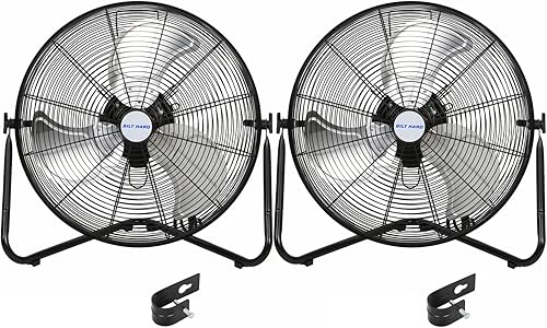 Ventilador de piso de alta velocidad de 20 pulgadas, ventilador de taller industrial de 3 velocidades de 4600 CFM con sistema de montaje en pared,