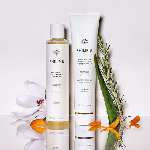 Miniatura 5 de PHILIP B Acondicionador voluminizador sin peso 6 onzas (6.0fl oz)  Desenredador de cabello ultraligero, añade cuerpo extra y brillo