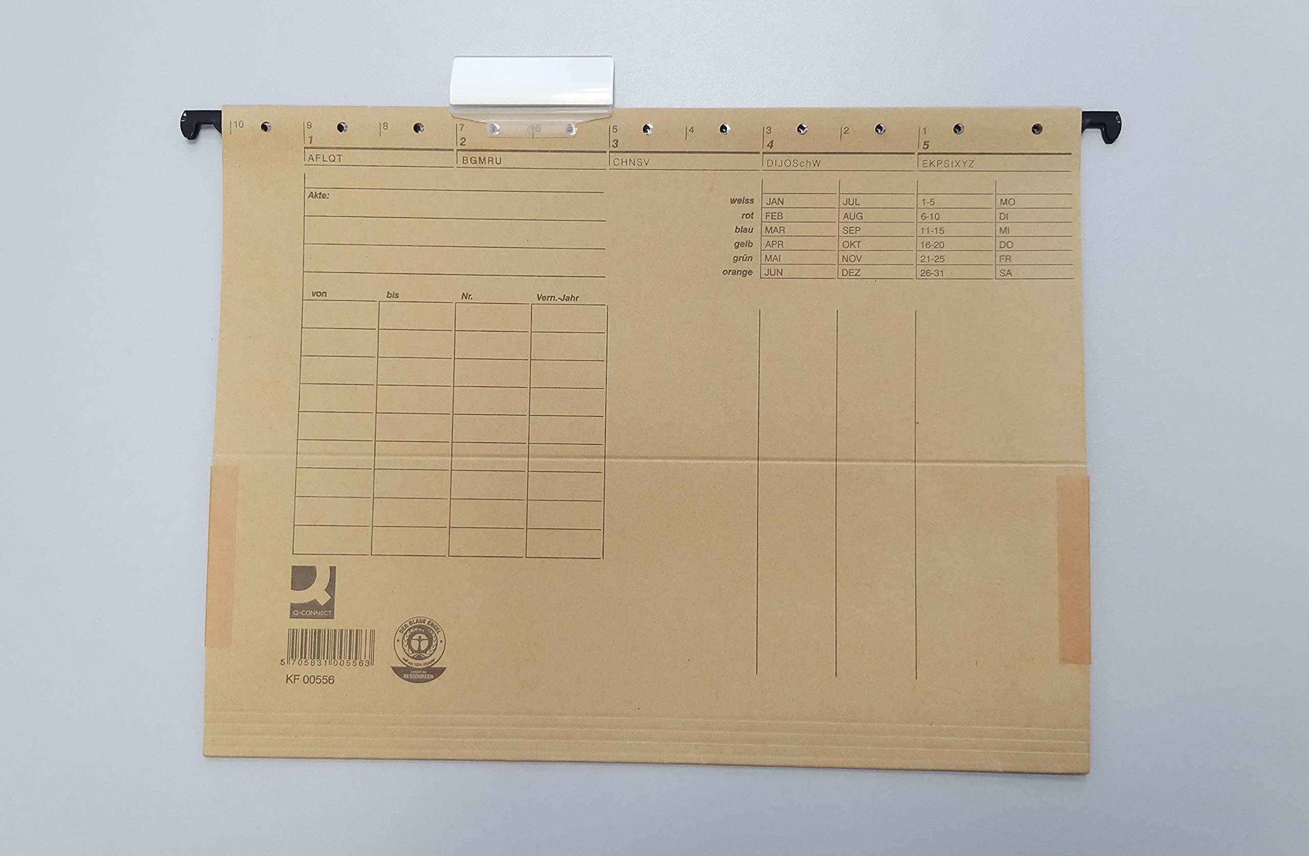 Q-Connect KF00555 UniReg - Cartella sospesa e accessori, 25 pezzi