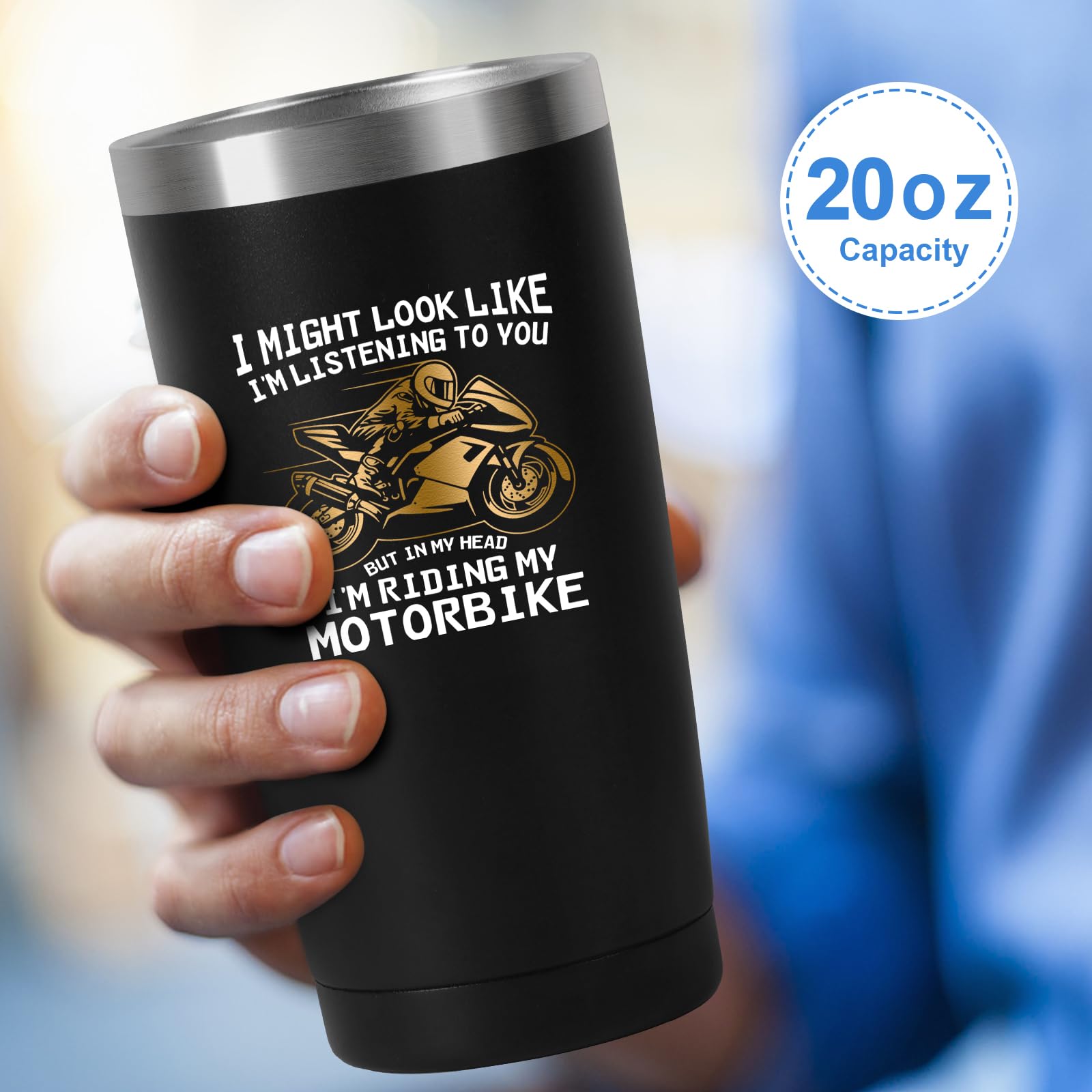 Livole in My Head I’m Riding My Motorbike, Funny Gifts for Men Dad, Him, Colleagues - Image 4