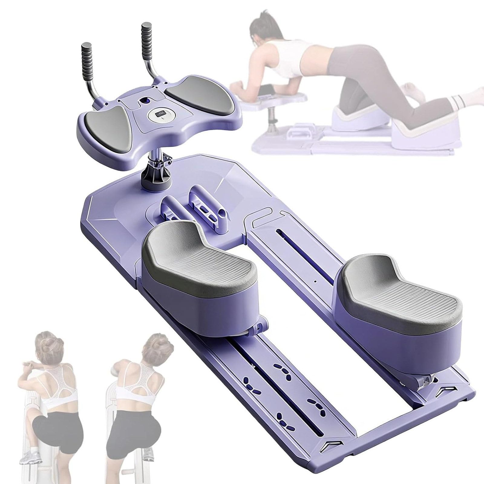 DDZJTPP Crawling training machine,Spine Twist & Stretch Trainer,Twist Stretch Machine,3 Adjustable,Phone Holder,Detachable,for Home & Gym Use,Abdominal,Waist,and Core Training Purple