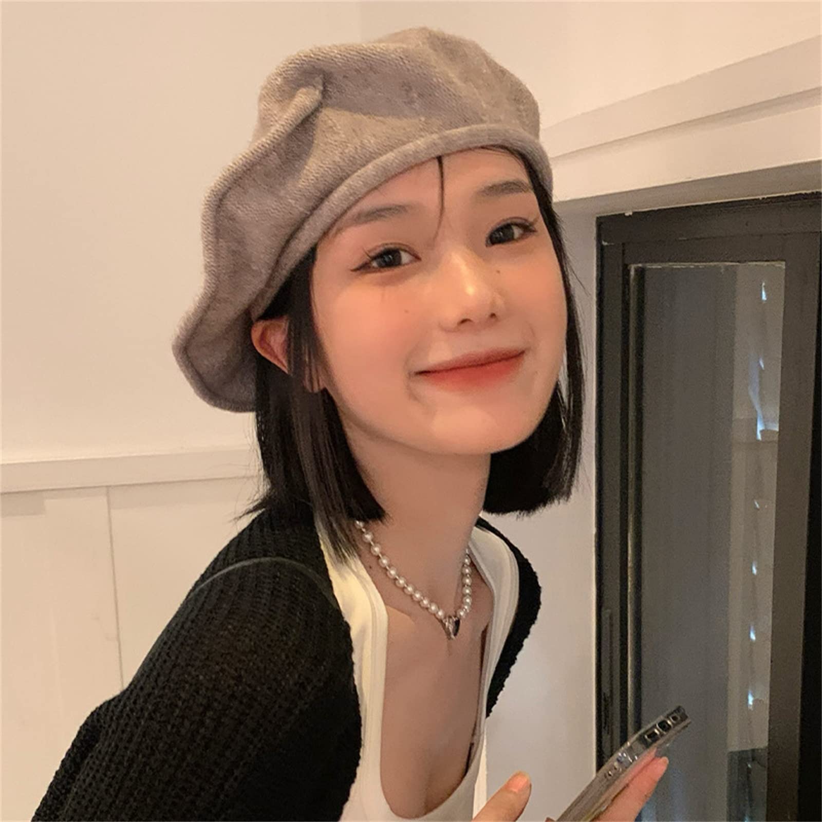 ニットベレー(ベージュ) Amazon.co.jp: ベレー帽 レディース ニット ベレー フォール ハット