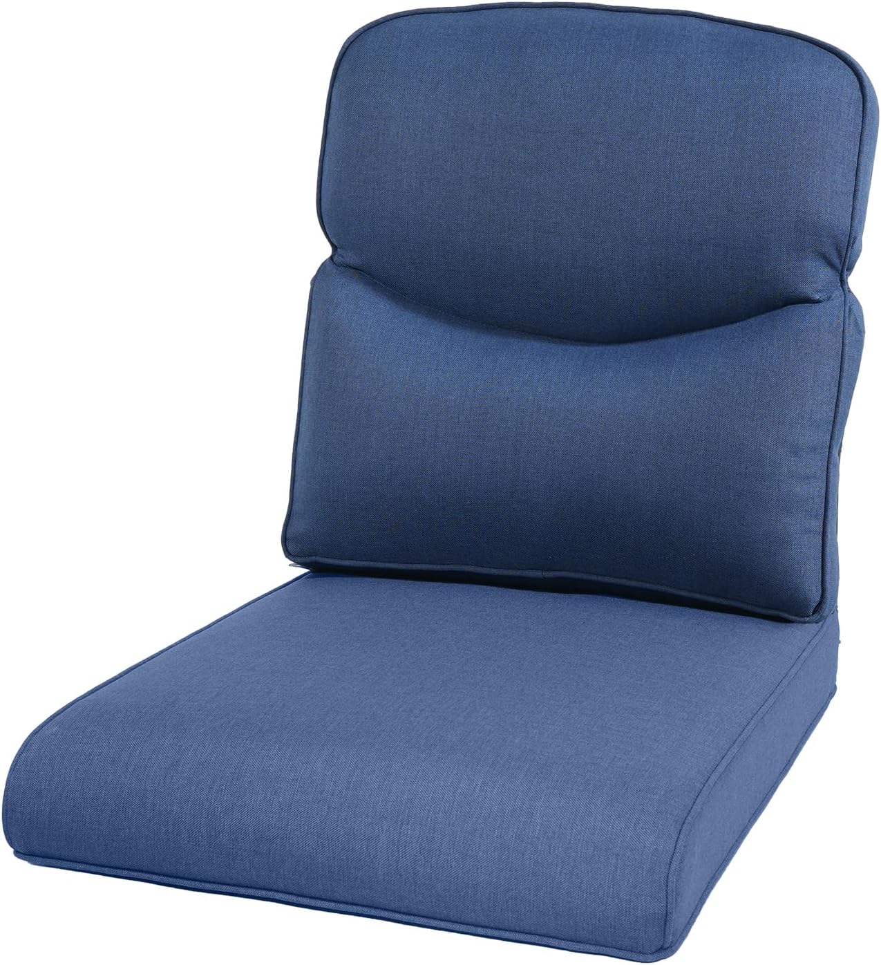 Outdoor Chair Cushions for Patio Furniture - 1 Pack Outside High Back Comfortable Thickened Pillow 22x24 with Zipper Cover for Wicker Rocking Swivel Chairs Loveseat Sofa  Blue/Crescent