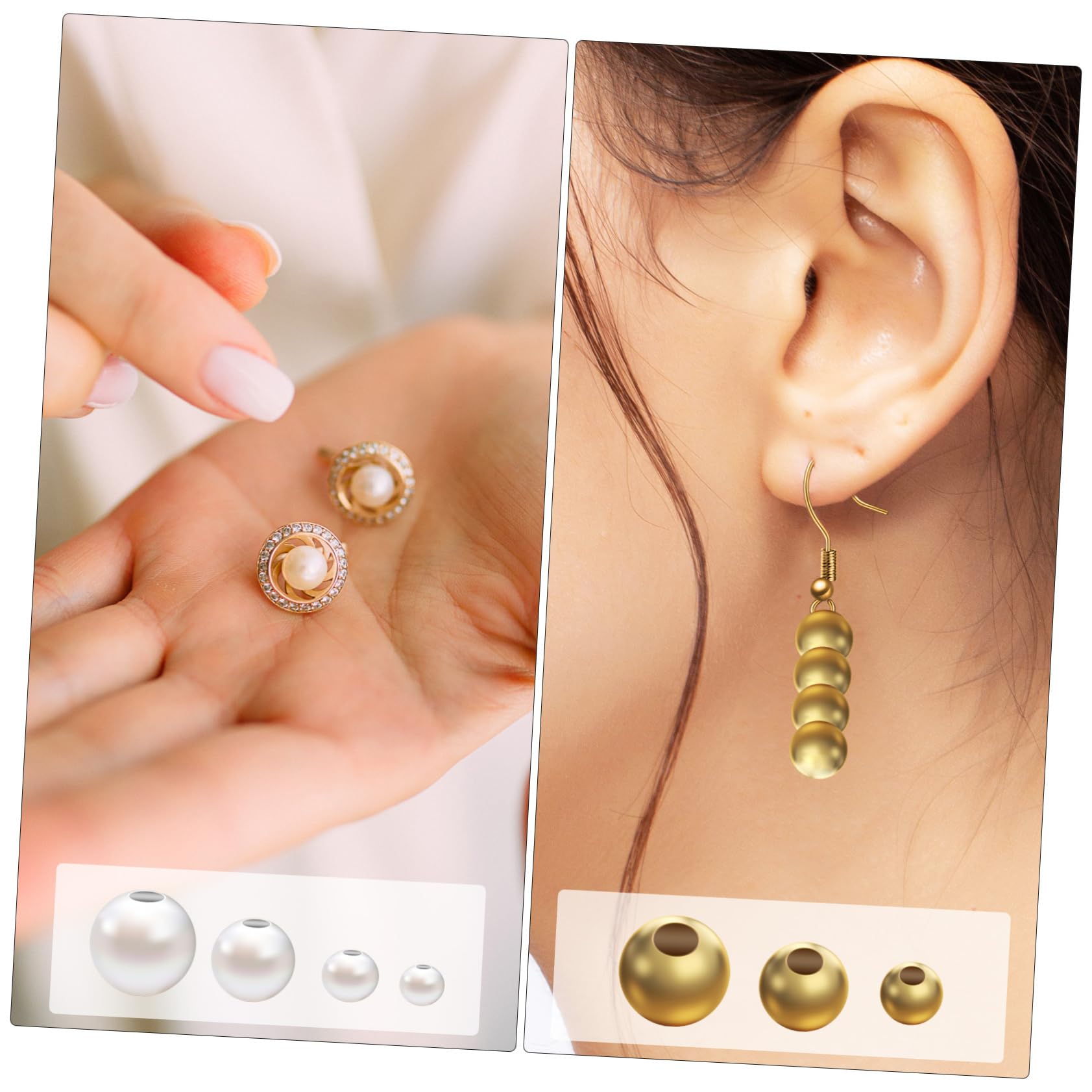 Angoily 5 Set Perline Per Gioielli Fai Da Te Da Perline Rotonde Piccole Distanziatori Per Collane Bracciali Accessori Creativi Per Bigiotteria 900 Pezzi*5