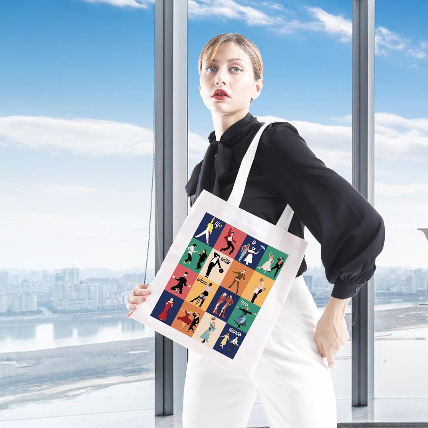 GJTIM Dancer Gift Life Is Better When You Dance Tote Bag for Women Dance Coach Dance Teacher Gift - Image 5