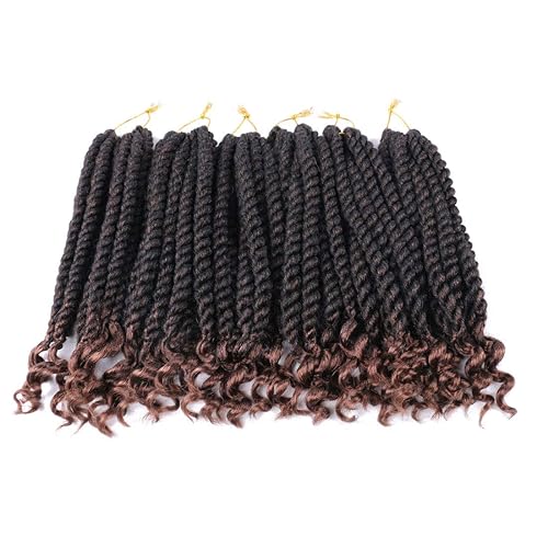 Miniatura 4 de Paquete de 6 trenzas de ganchillo de 12 pulgadas, trenzas de ganchillo senegalesas para mujeres negras, extensiones de cabello jumbo de ganchillo