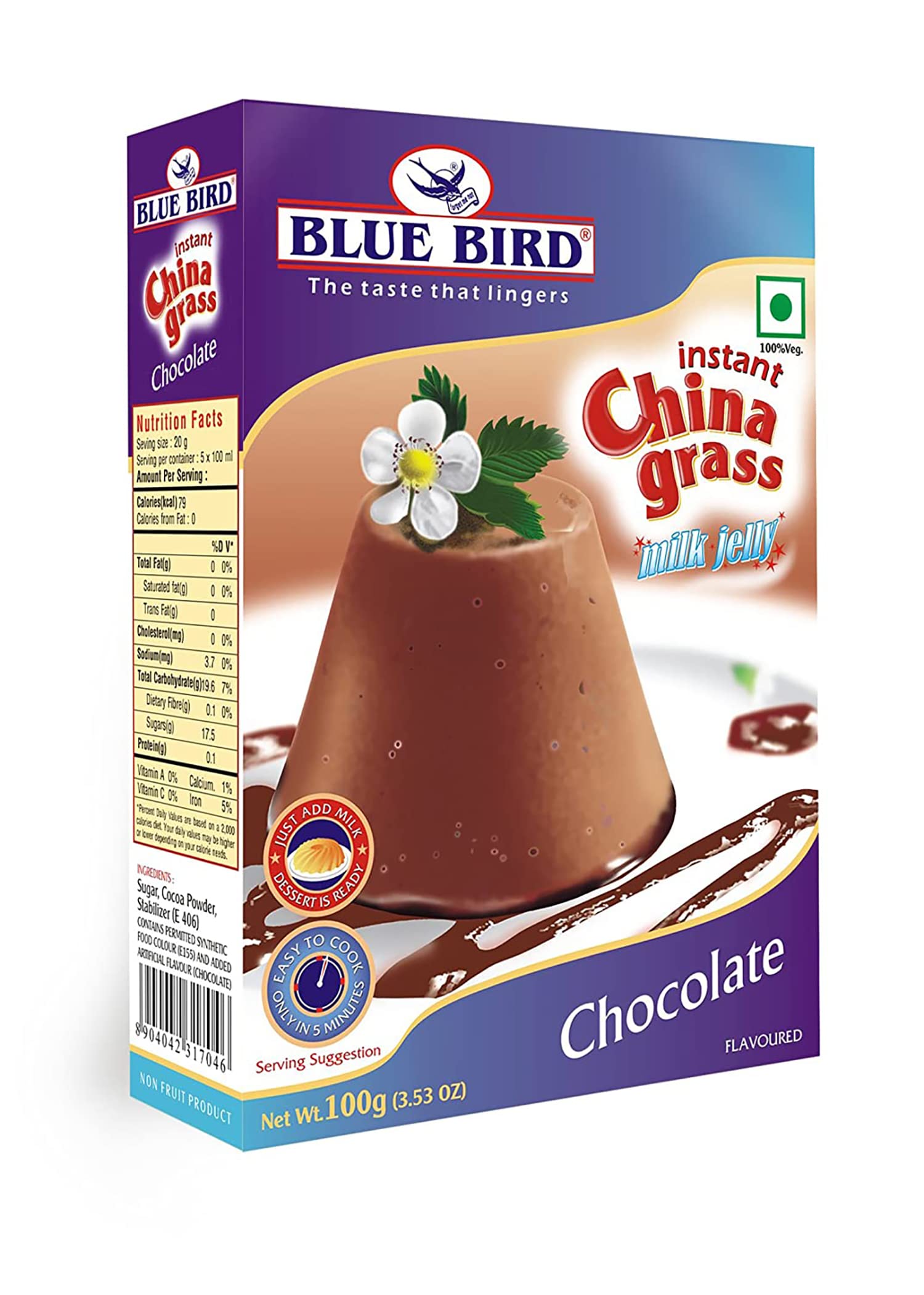 Bluebird Instant China Grass Chocolate,100Gm Box(Pack Of 1) (B09YRWZBR3) Amazon Price History, Amazon Price Tracker