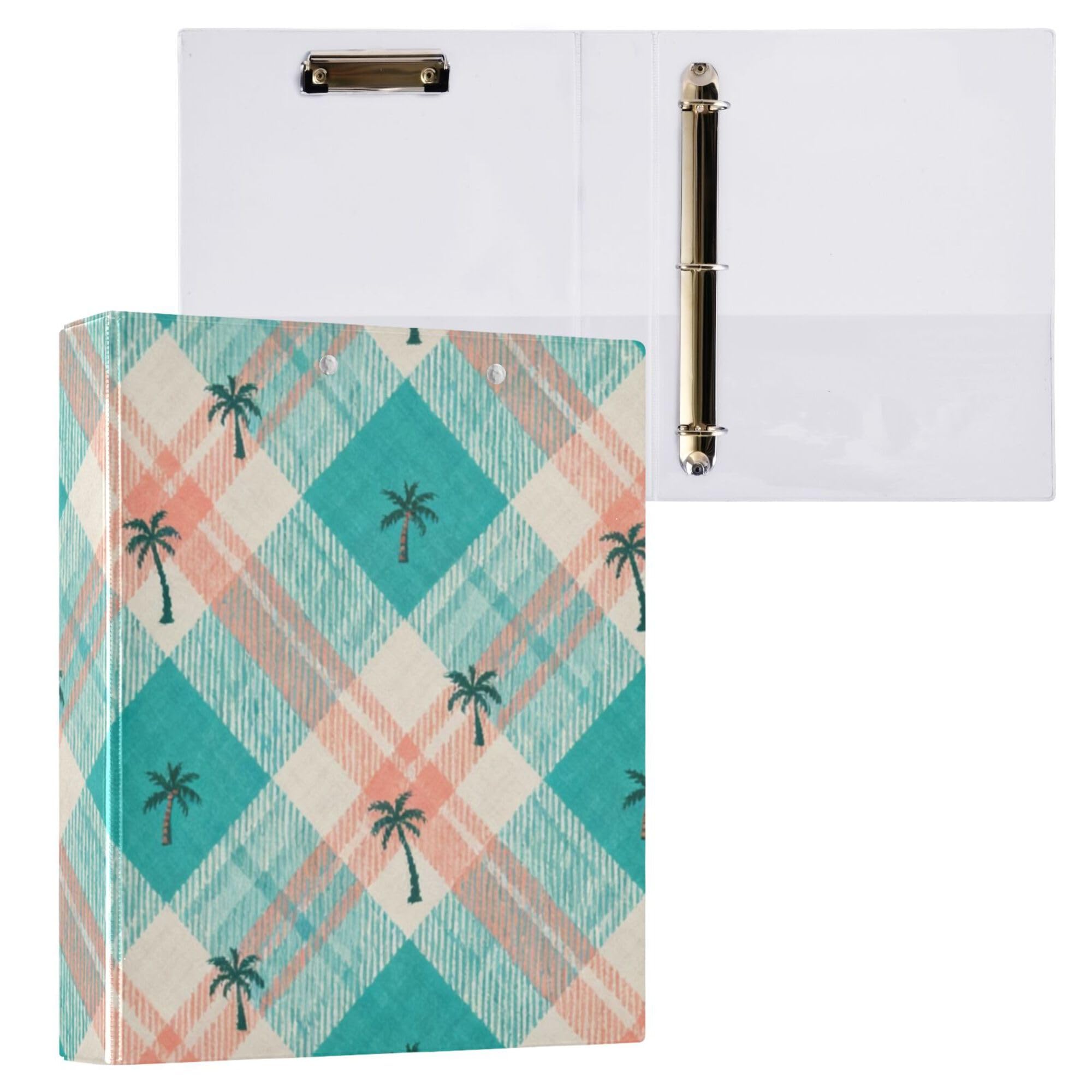 Raccoglitore ad anelli rotondi da 3,8 cm con tasche interne, confezione da 1/2 raccoglitori per studenti universitari con copertina rigida