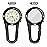 Hicarer 2 Pieces Clip on Quartz Watch Backpack Fob Belt Glow in The Dark Unisex Pocket Watch with White Dial for Doctors Nurses Outdoor Activities(Black)