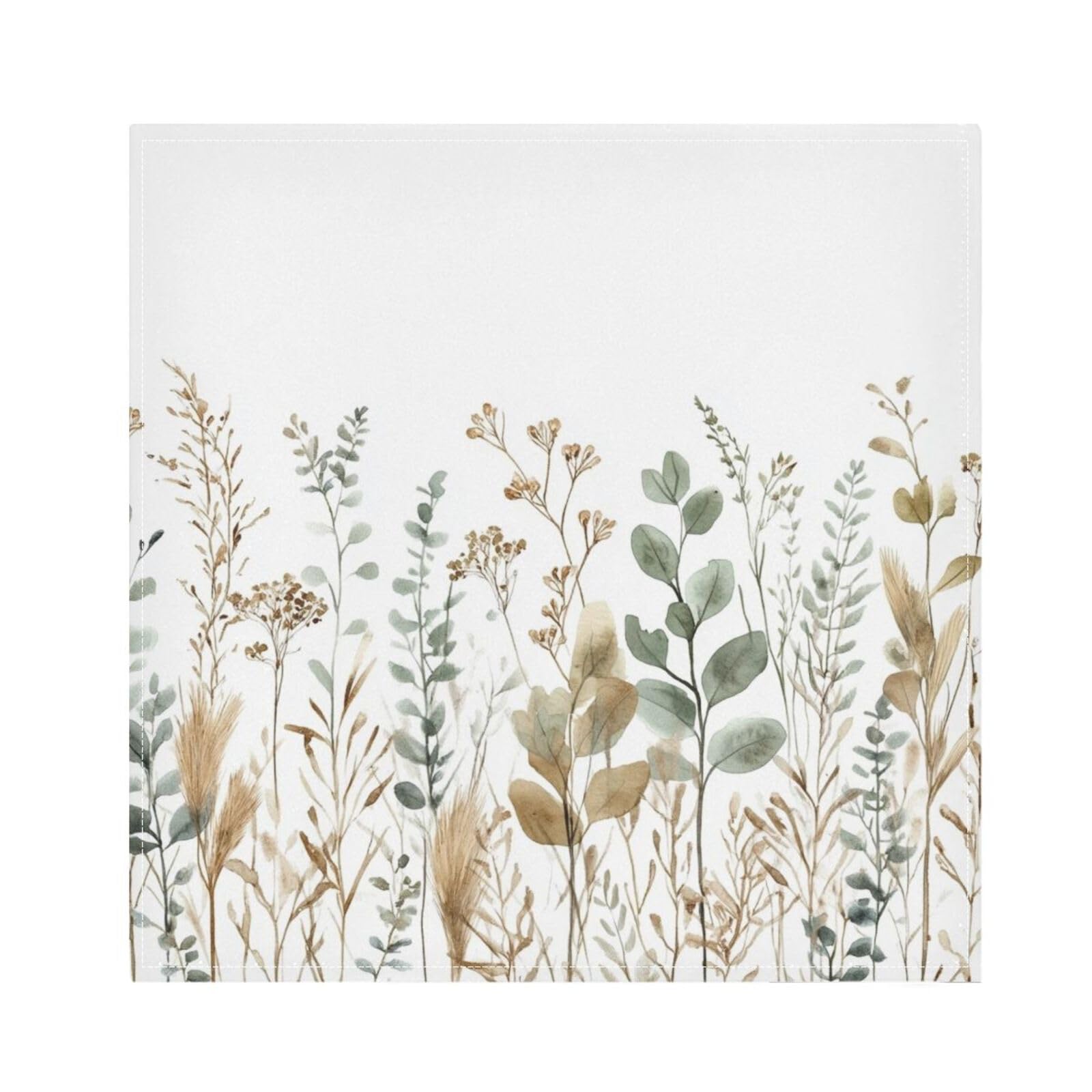 Ttgoth Wildflowers Cloth Napkin Set of 6 Washable & Reusable Dinner Napkins for Dining Table, Banquets, Wedding, Party, 50x50 cm