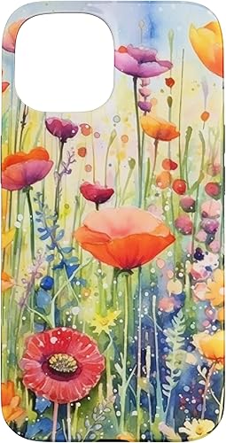 Miniatura 10 de Funda para iPhone 15 Pro Max Watercolor Flower Garden Botanical Art