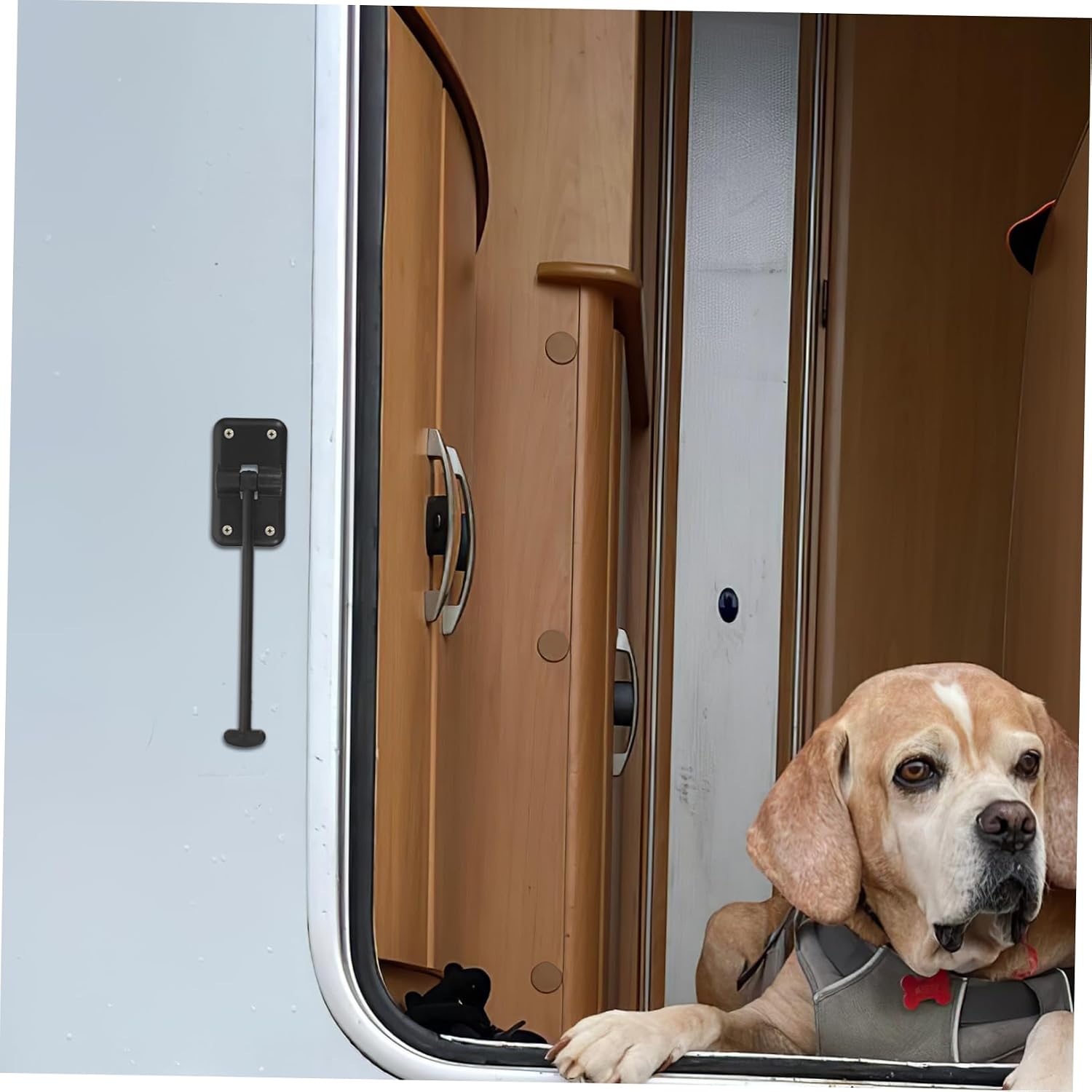 OUNONA Rv Door Hook Plastic Latch Holder for Outside Install Camper Trailer Accessory Includes Screws