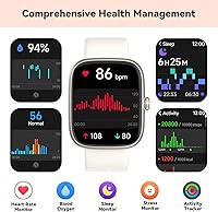 Vista 6 de Reloj inteligente para mujeres y hombres, pantalla táctil HD de 1.83 pulgadas, IP68, impermeable, rastreador de actividad física con llamadas