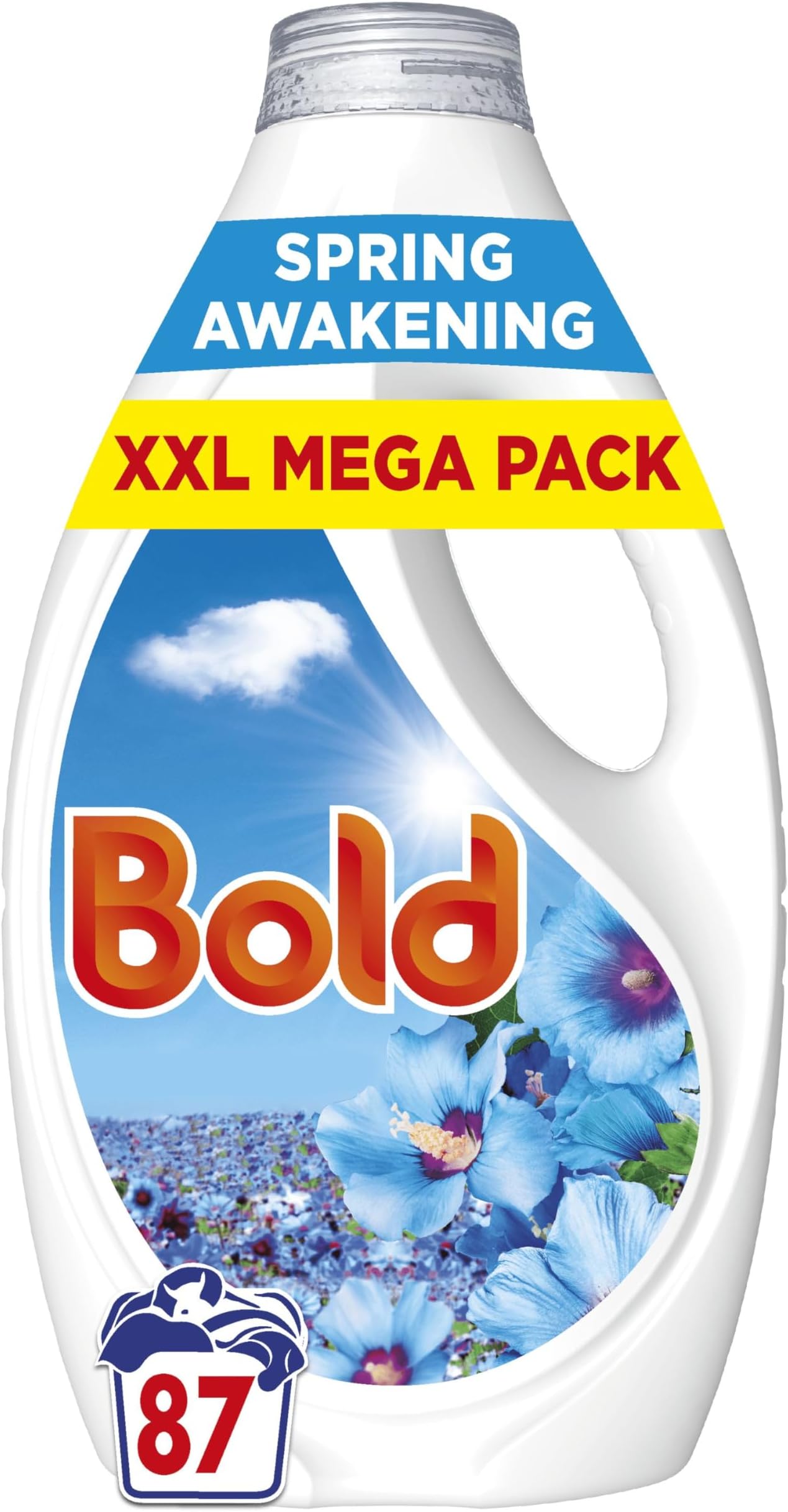 Bold Washing Liquid Laundry Detergent 87 Washes, 2.697l, Spring Awakening, Outdoor Freshness That Lasts And Lasts With Build In Stain Remover And Lenor Freshness