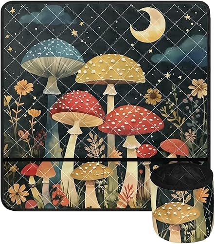 Miniatura 87 de Estera de máquina de coser con flores brillantes y florales bohemias, reduce la vibración, antideslizante, organizador duradero