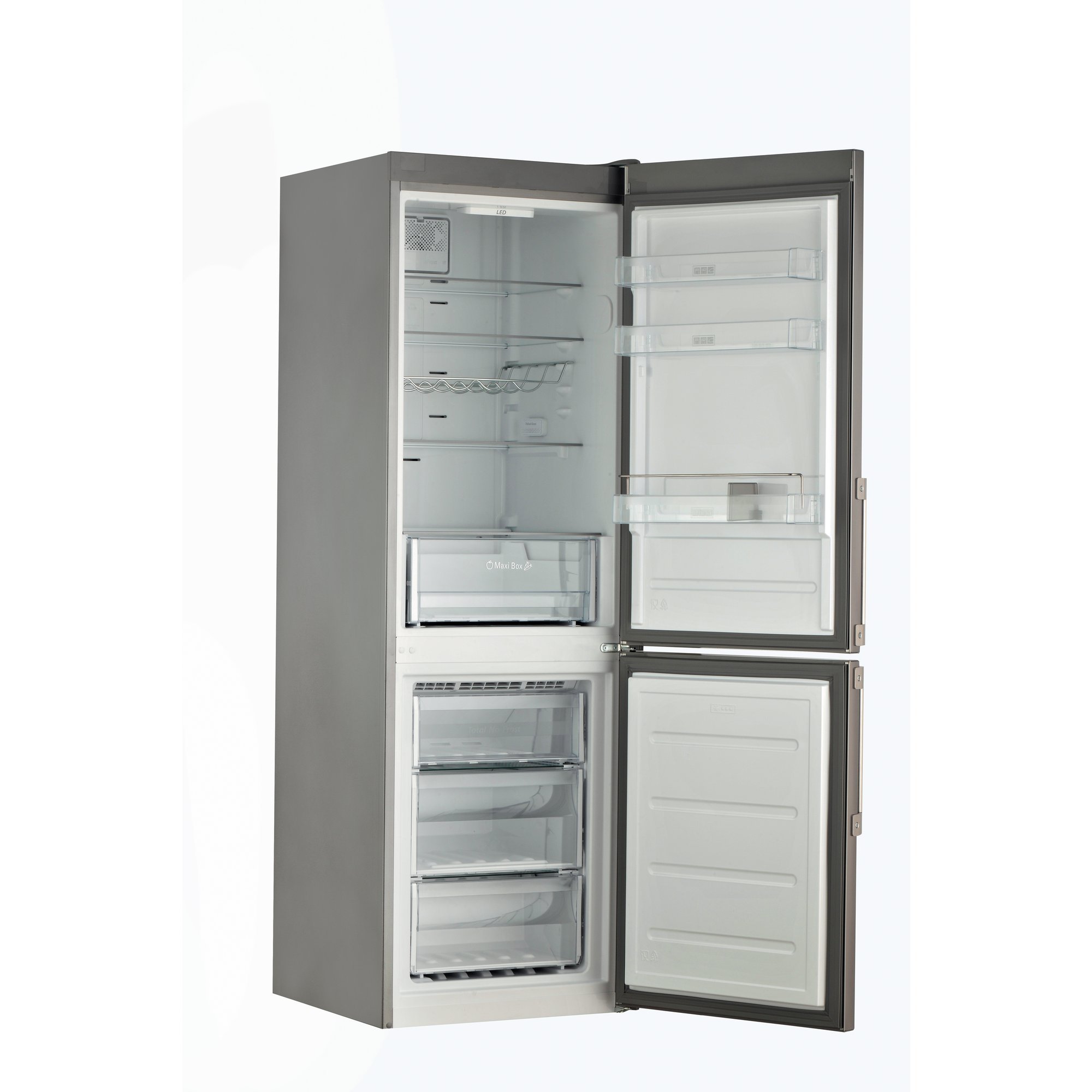 Bauknecht - Congélateur KGNF 18 A3 - Combinaison réfrigérateur-congélateur - A+++ - 189 cm de haut - Espace frais de222 l - Espace congélateur de97 L - ProFresh - NoFrost - ProTouch - Acier inoxydable