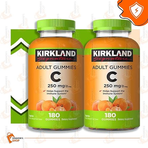 Miniatura 4 de Kirkland Signature Vitamina C 250 mg, vitamina para gomitas para adultos, 180 gomitas + incluye adhesivo Venanciosfridge (paquete de 2)