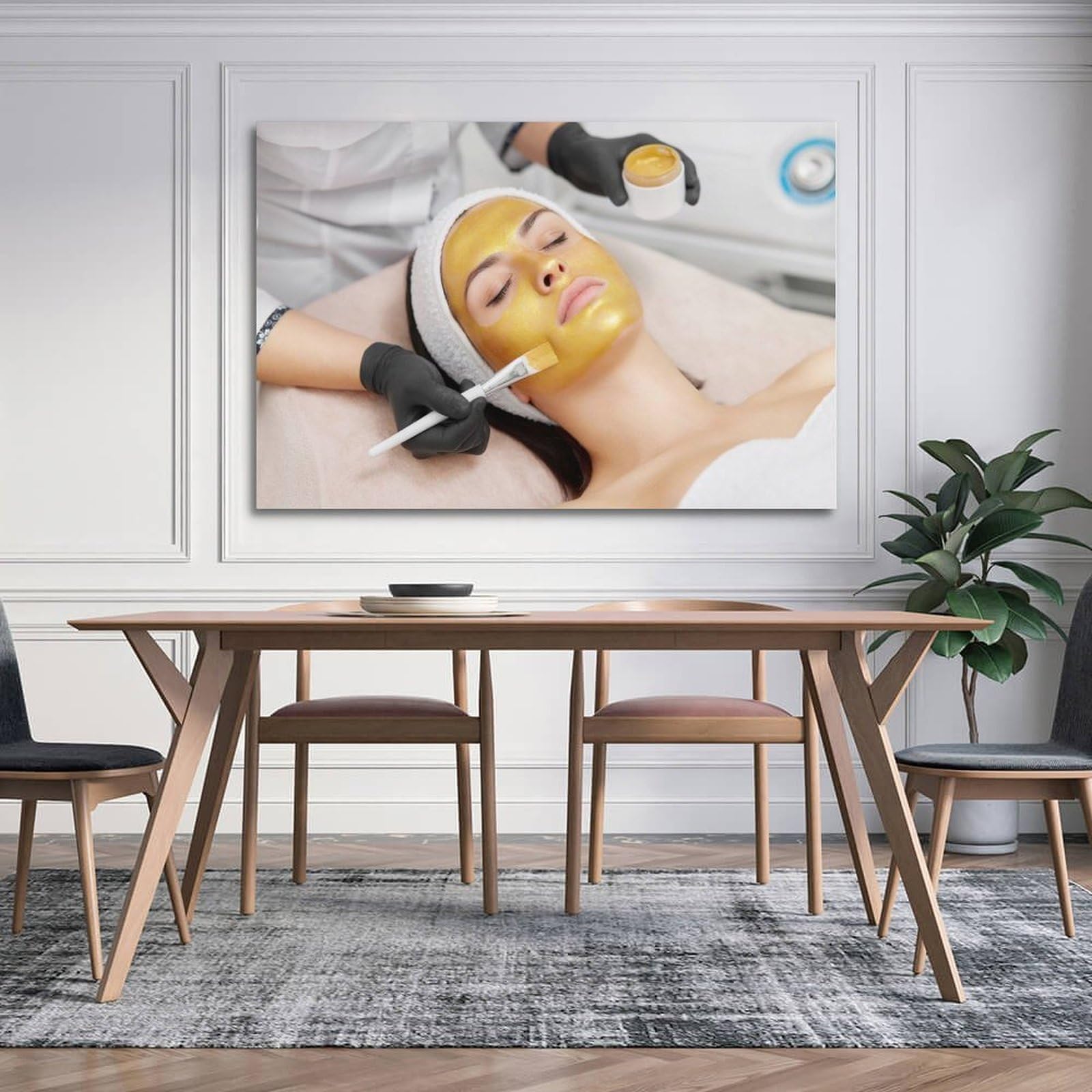 Impression sur toile moderne pour chambre à coucher, esthéticienne, soins du visage, 60 x 90 cm