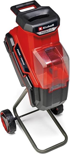 Einhell Einhell Akku-Messerhäcksler REDAXXO 36/25 Power X-Change (36 V, max. 25 mm Aststärke, 3 Wendemesser aus Stahl, 55 L Fangsack, Transportgriff, Stopfer) — Häcksler