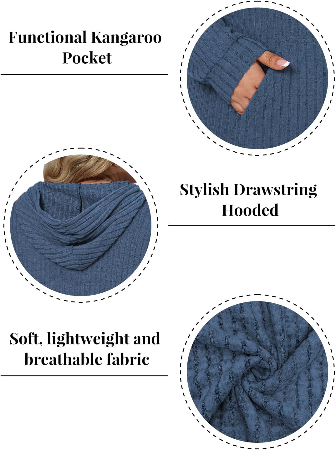 VISLILY Plus-Size-Hoodies for Women Casual Kangaroo Pocket Sweaters Trendy Long Sleeve Pullover Sweatshirts Cute Loose Tops - Image 4