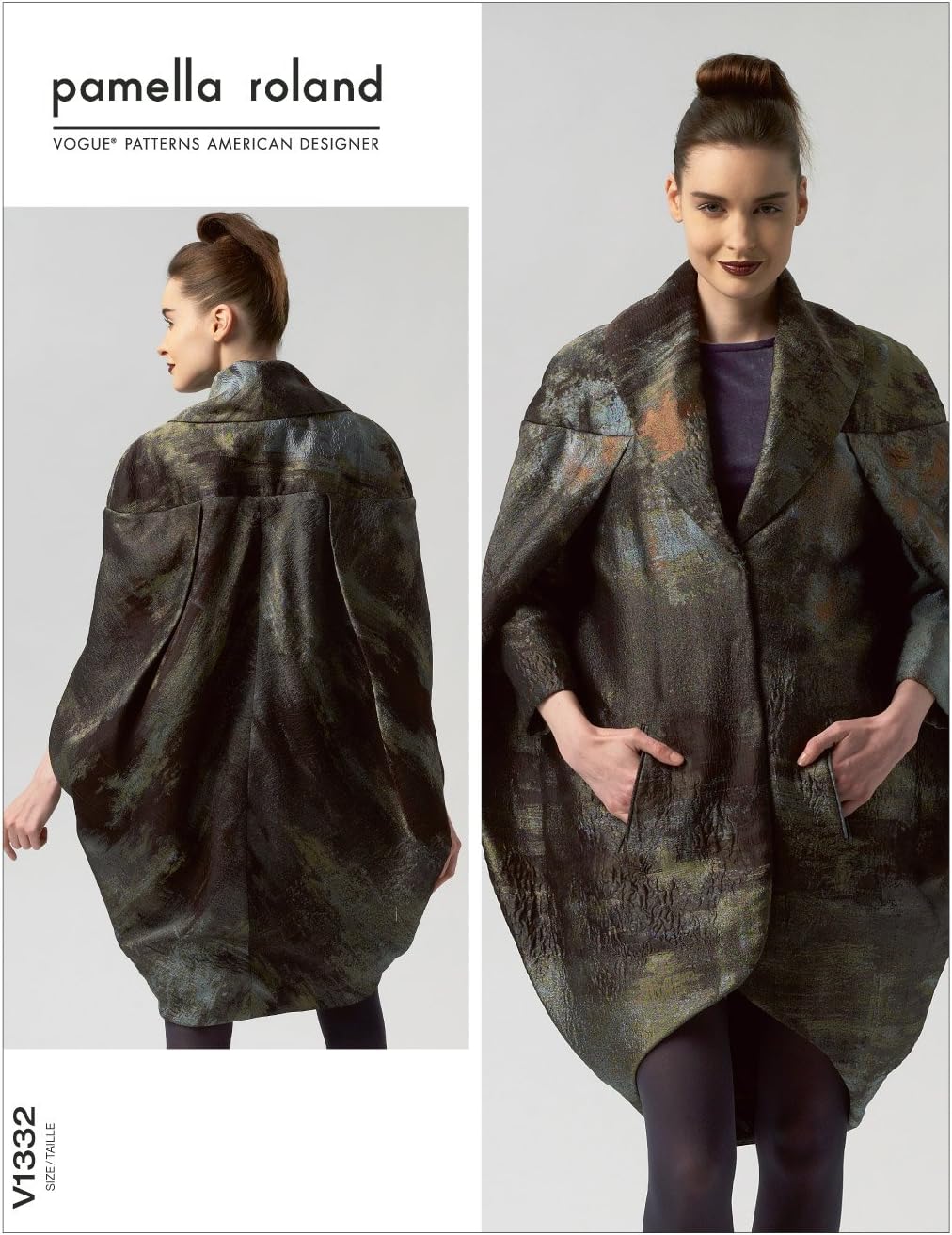 VOGUE PATTERNS V1332 Misses' Jacket Sewing Template, Size A5 (6-8-10-12-14)