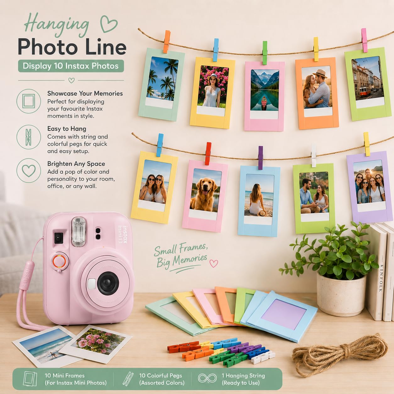 Mini 13 Instant Camera Premium Kit per Fuji Instax Mini 13 Candy Pink include custodia rosa, mini pellicola 20 scatti, mini album fotografico e kit completo di accessori per display fotografico